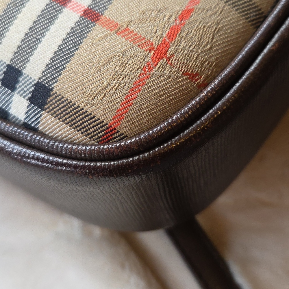 Burberry Beige and Brown Checkered Crossbody Bag - Picture 6 of 11